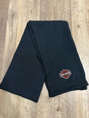 Harley-Davidson Black Knit Neck Warmer with Embroidered Shield